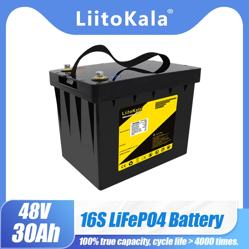 

2023 LiitoKala 48V 30AH LifePO4 Battery Pack for DIY 58.4V Rechargeable Battery Pack Lithium Iron Phosphate lifepo4 Solar Cell