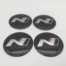 4pcs 56mm N LINE Car Wheel Center Cover Hub Cap Badge Emblem sticker car Styling accessories