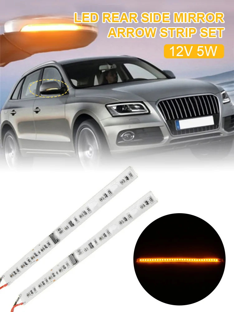 2Pcs Car Dynamic Flash Light 2835 LED 12V 5W Rear Side Mirror Arrow Arrow Strip Turn Signal 15cm Amber Warning Strip
2Pcs Car Dynamic Flash Light 2835 LED 12V 5W Rear Side Mirror Arrow Arrow Strip Turn Signal 15cm Amber Warning Strip