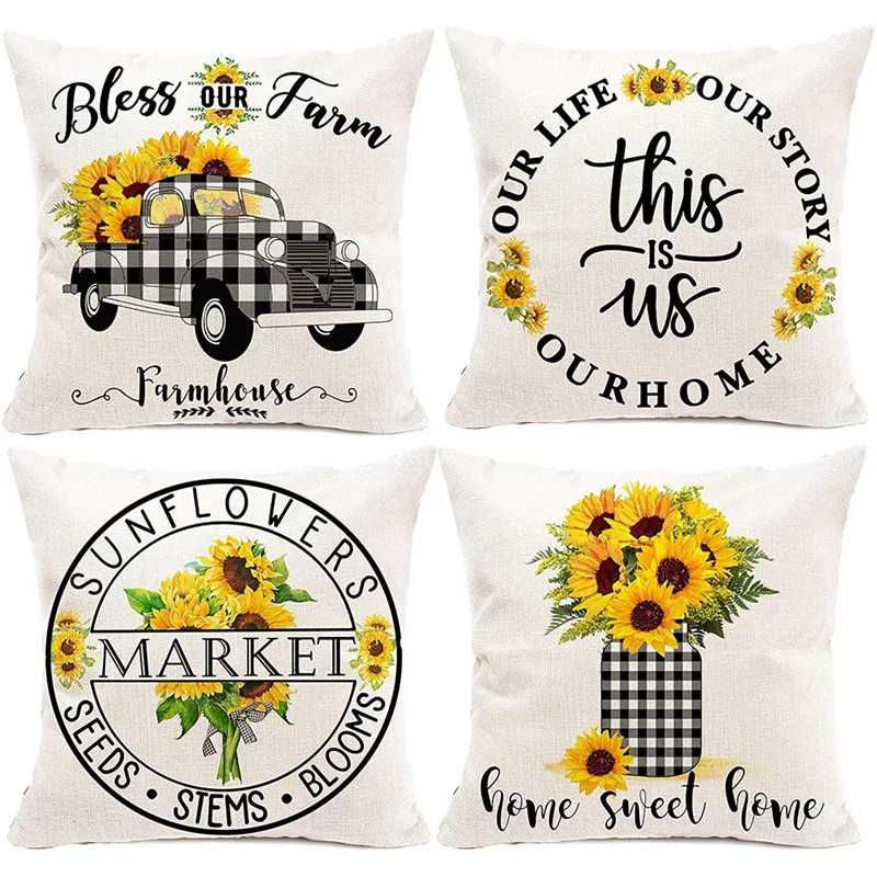 Наволочки для летних подушек в фермерском стиле, набор из 4 предметов, 18 х18 дюймов, декоративные летние наволочки с подсолнухом, домашний дек...
Наволочки для летних подушек в фермерском стиле, набор из 4 предметов, 18 х18 дюймов, декоративные летние наволочки с подсолнухом, домашний дек...