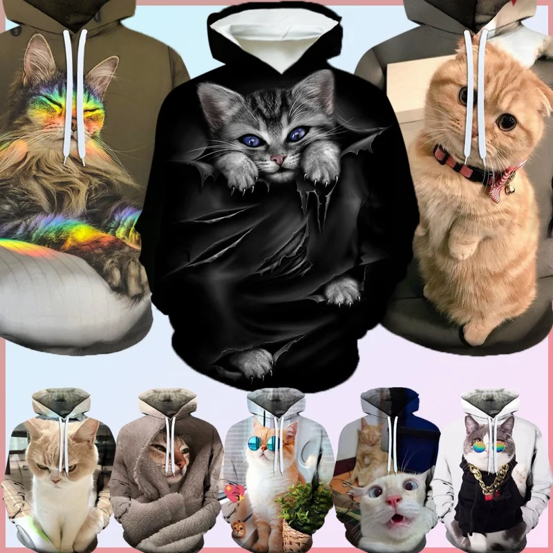 Men/women Fashion Cat 3D Printing Hoodie Street Harajuku Sweatshirt Autumn Casual Funny Cool Tops
Men/women Fashion Cat 3D Printing Hoodie Street Harajuku Sweatshirt Autumn Casual Funny Cool Tops