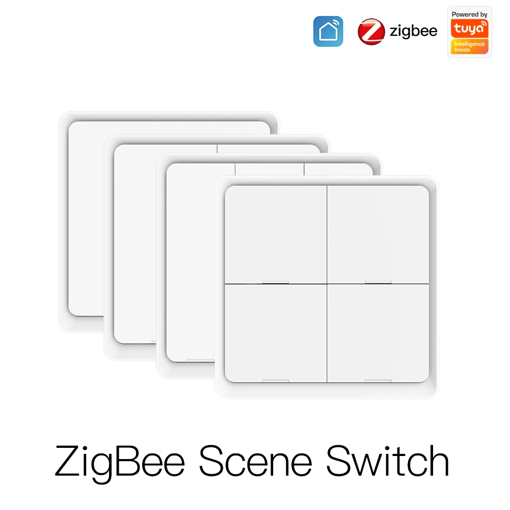 A3 4 Gang Tuya ZigBee Wireless 12 Scene Switch Push Button Controller Battery Powered Automation Scenario for Tuya Devices
A3 4 Gang Tuya ZigBee Wireless 12 Scene Switch Push Button Controller Battery Powered Automation Scenario for Tuya Devices
