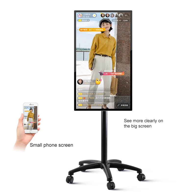 Factory 21.5 Inch Live Streaming Broadcast Equipment Projector Mobile Phone Screen Display touch screen make tiktok streaming
Factory 21.5 Inch Live Streaming Broadcast Equipment Projector Mobile Phone Screen Display touch screen make tiktok streaming