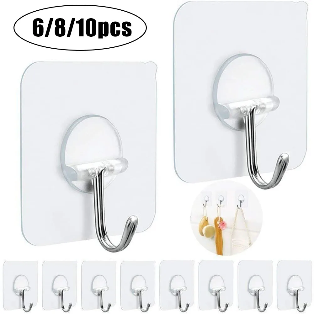 6/8/10pcs Transparent Strong Hook Self-adhesive No Punching Universal Rack Door Wall Hanger Hook Kitchen Bathroom Storage Hook
6/8/10pcs Transparent Strong Hook Self-adhesive No Punching Universal Rack Door Wall Hanger Hook Kitchen Bathroom Storage Hook
