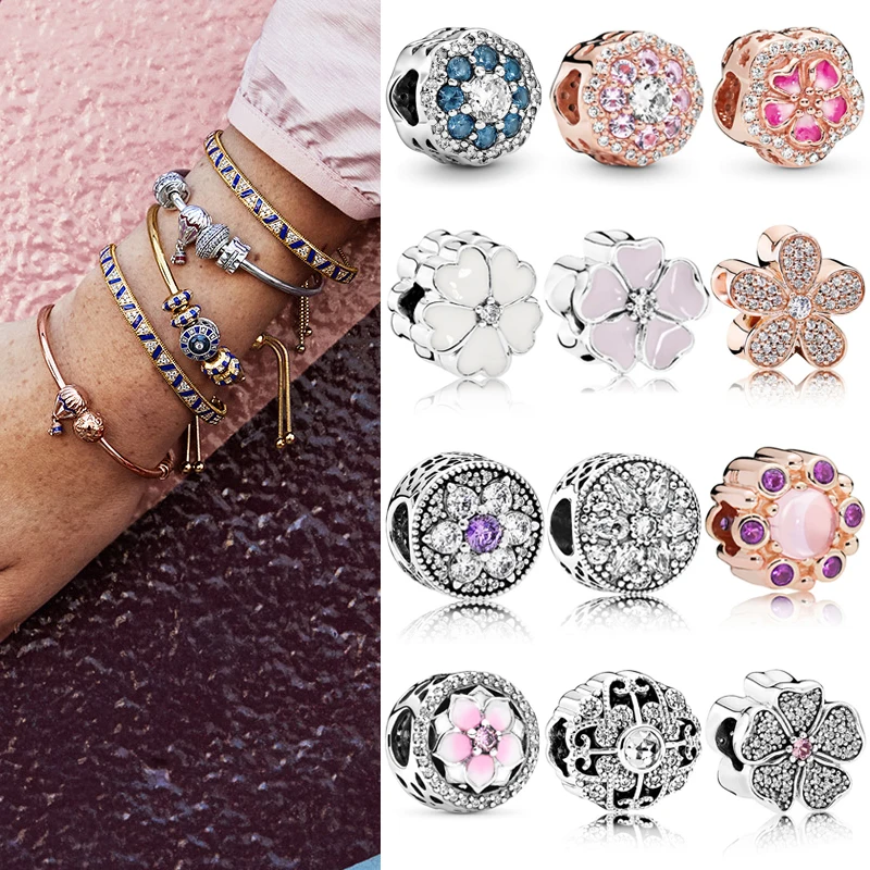 925 Sterling Silver creative flowers fashion snowflake beads suitable for the original Pandora women's bracelet DIY jewelry
925 Sterling Silver creative flowers fashion snowflake beads suitable for the original Pandora women's bracelet DIY jewelry