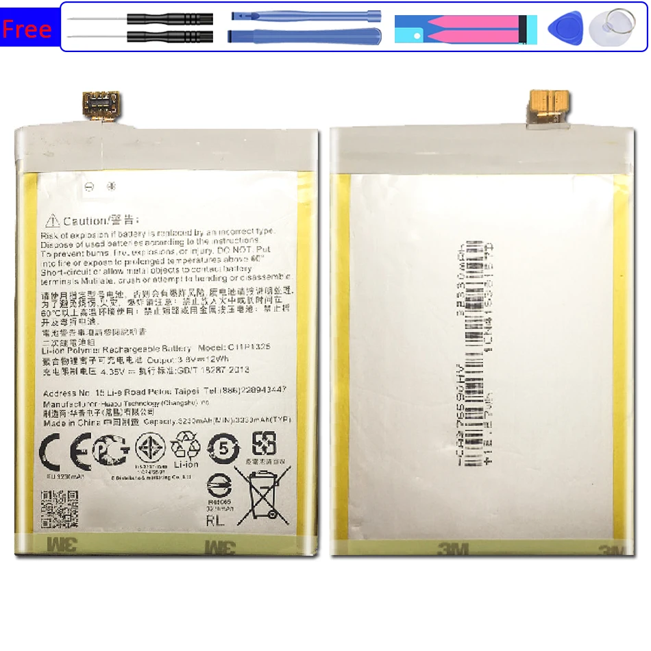 3330mAh New C11P1325 Battery A600CG T00G A601CG Lithium Polymer for ASUS ZenFone 6 ZenFone6 batteries + free tools
3330mAh New C11P1325 Battery A600CG T00G A601CG Lithium Polymer for ASUS ZenFone 6 ZenFone6 batteries + free tools