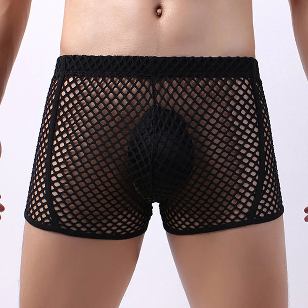 Sexy Men Sissy Boxers Mesh Fishnet Trunks Pouch See-through Underwear Summer Breathable Solid Brief Gay Man Erotic Underpants
Sexy Men Sissy Boxers Mesh Fishnet Trunks Pouch See-through Underwear Summer Breathable Solid Brief Gay Man Erotic Underpants