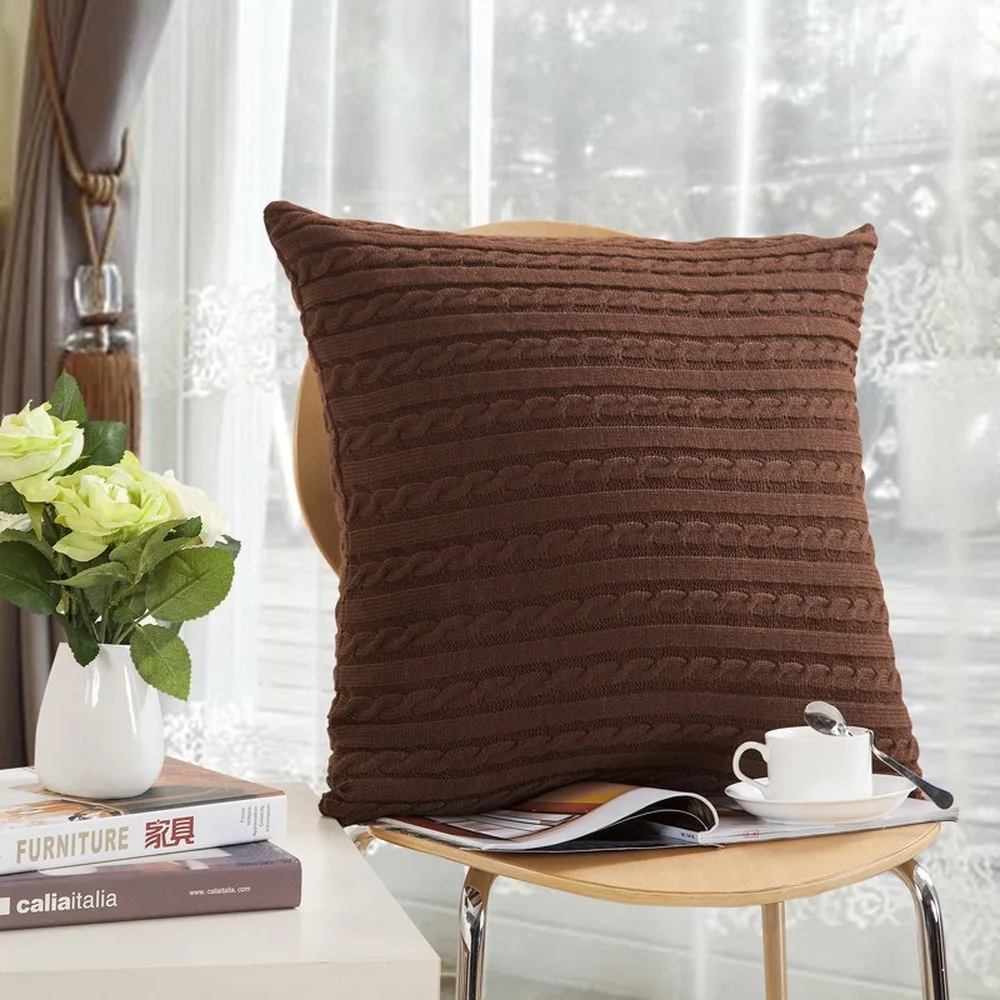 Solid Color Cushion Cover Knitting Twist Stripe Pillowcase Decorative Pillow Covers For Sofa Chair Home Decor Soft Throw Pillows
Solid Color Cushion Cover Knitting Twist Stripe Pillowcase Decorative Pillow Covers For Sofa Chair Home Decor Soft Throw Pillows