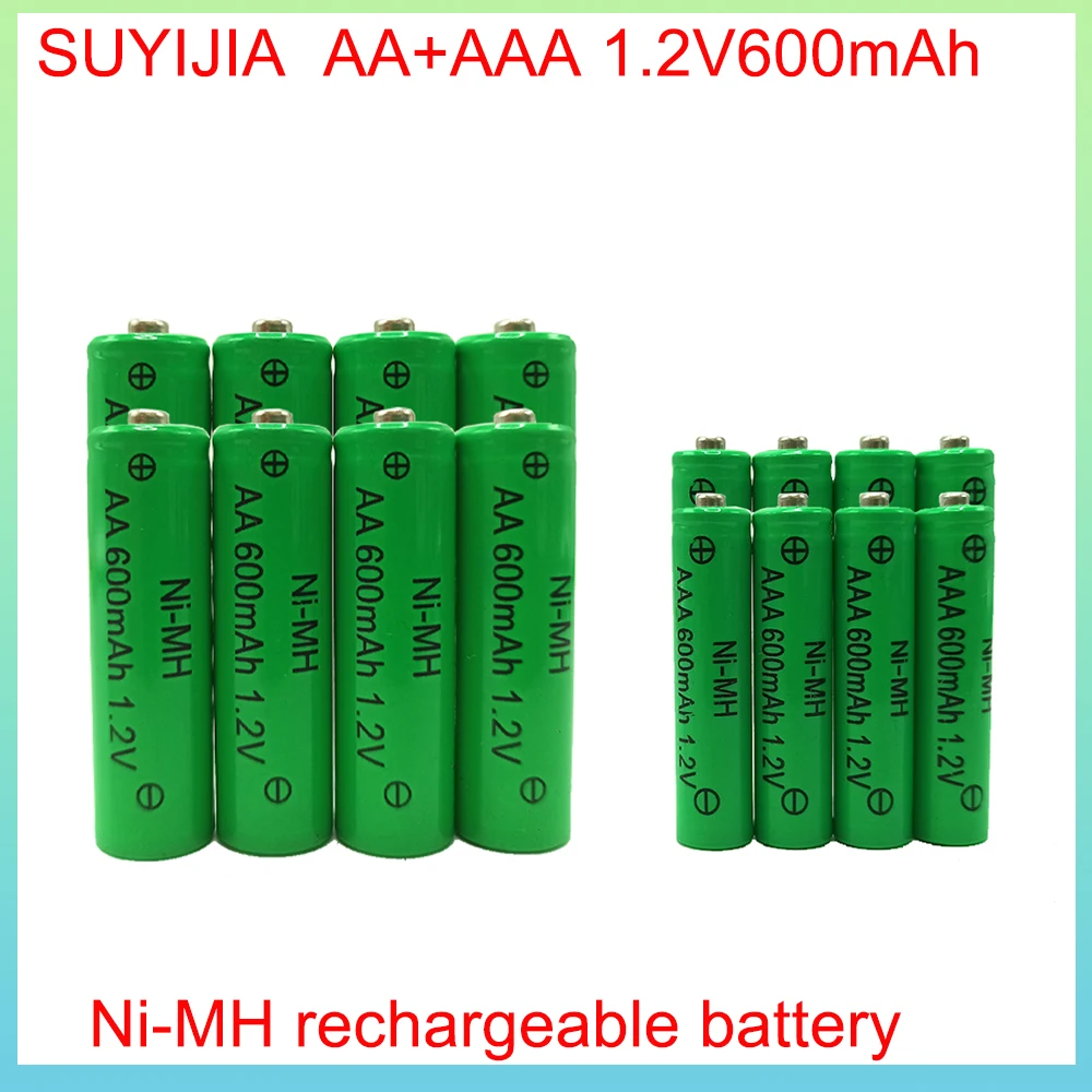 

New 1.2V AAA Battery AA Battery NI-MH 600mAh Rechargeable Battery for Toy Camera Game Console Flashlight MP3/MP4 Electric Shaver