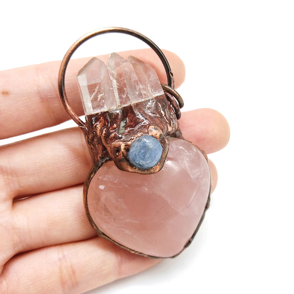 Bohemia Quartz Rose Bronze Metal Stone Pendant for Women Necklace Natural Clear Crystal Tiger Eye Amethyst Geode Gems Handmade
Bohemia Quartz Rose Bronze Metal Stone Pendant for Women Necklace Natural Clear Crystal Tiger Eye Amethyst Geode Gems Handmade