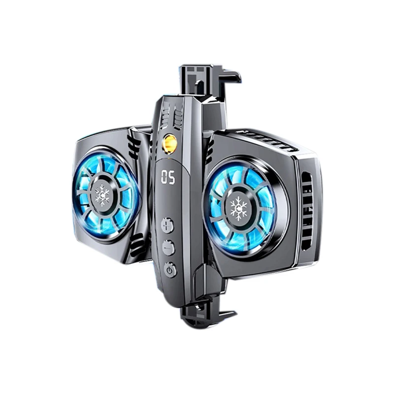 Portable Mobile Phone Cooler Semiconductor Dual Cooling Fan Radiator Phone Holder Game Heat Sink Cooler(Black)
Portable Mobile Phone Cooler Semiconductor Dual Cooling Fan Radiator Phone Holder Game Heat Sink Cooler(Black)