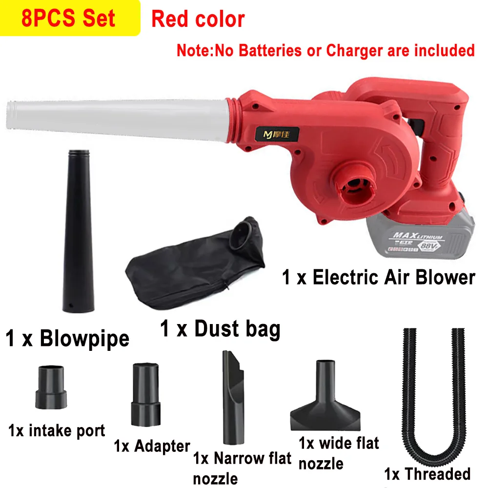 Electric Air Blower Cordless Handheld Leaf Blower PC Dust Collector Cleaning Tools Wireless Turbo Fan Power Tools for Makita 18V
Electric Air Blower Cordless Handheld Leaf Blower PC Dust Collector Cleaning Tools Wireless Turbo Fan Power Tools for Makita 18V