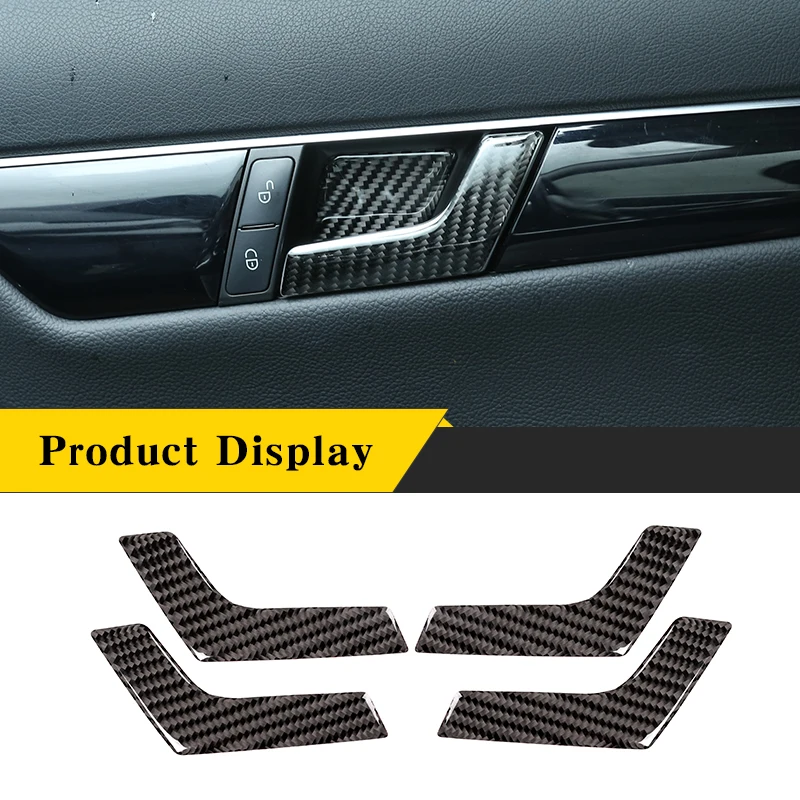 For Mercedes-Benz C-Class W204 2007-2013 3K Real Carbon Fiber (Soft) Car Interior Door Handle Sticker Car Interior Accessories
For Mercedes-Benz C-Class W204 2007-2013 3K Real Carbon Fiber (Soft) Car Interior Door Handle Sticker Car Interior Accessories