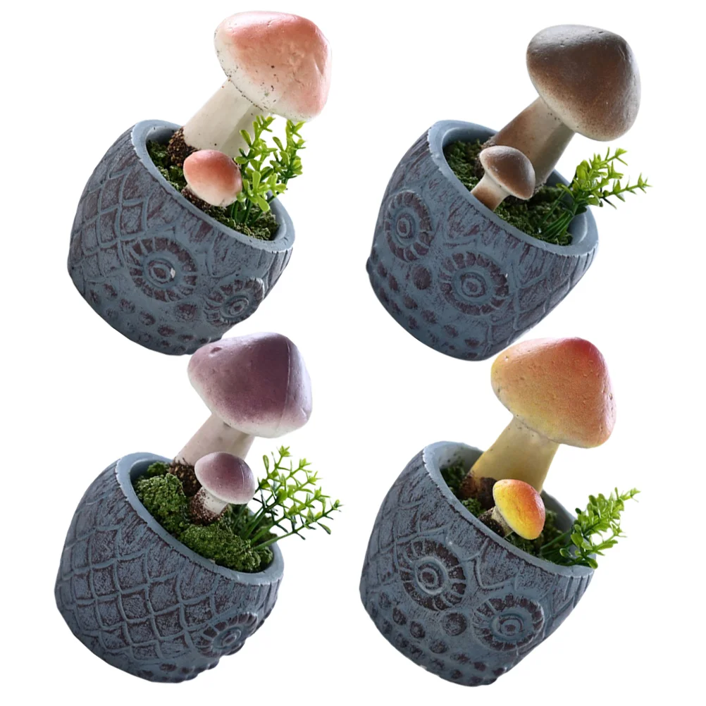 4 Pcs Faux Mushroom Pot Fake Plants Potted Small Bonsai Ornaments Artificial Adornments
4 Pcs Faux Mushroom Pot Fake Plants Potted Small Bonsai Ornaments Artificial Adornments