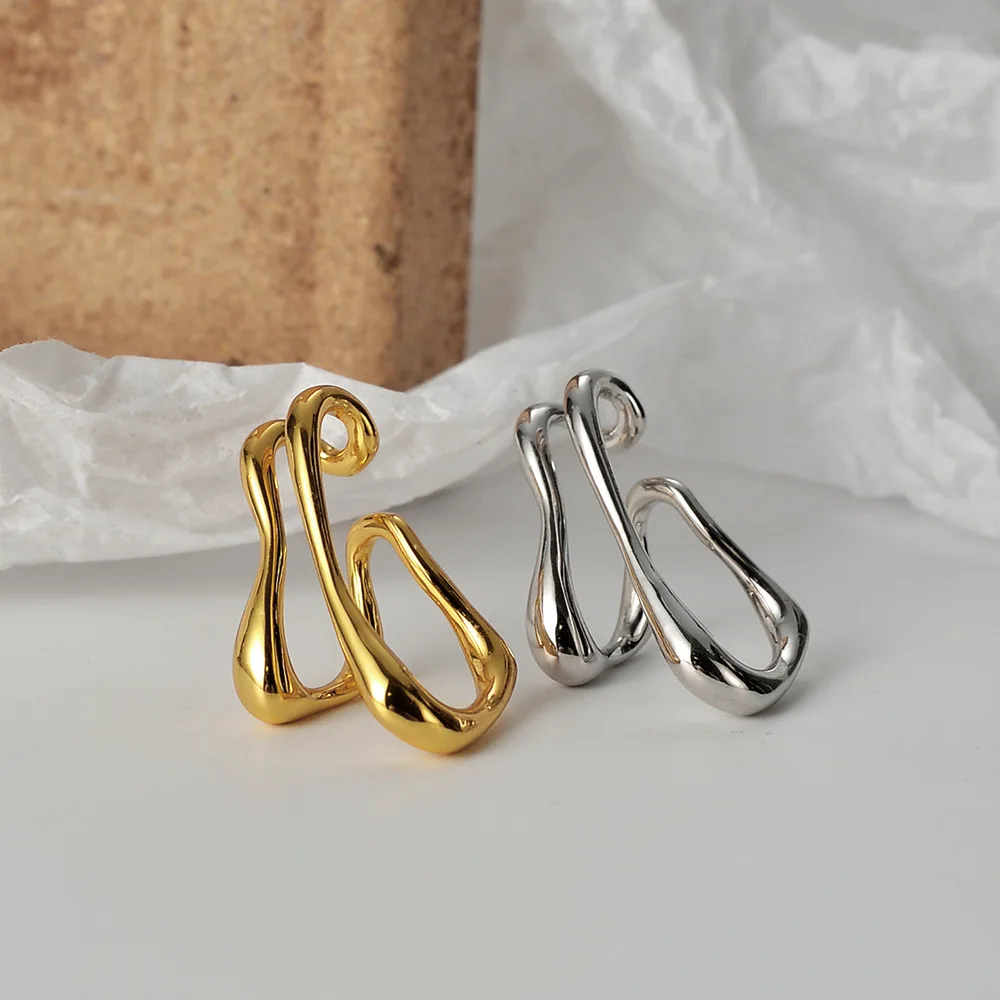 Youth of Vigor Solid 925 Silver Irregular Liquid Ear Cuffs 18K Gold Tone Original Party Woman Earrings E1196 1 Piece
Youth of Vigor Solid 925 Silver Irregular Liquid Ear Cuffs 18K Gold Tone Original Party Woman Earrings E1196 1 Piece