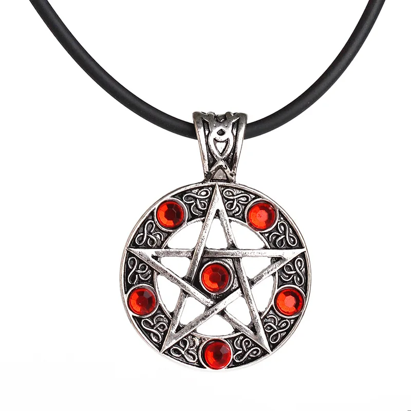 

Five-pointed Star Retro Devil Satan Logo Pentagram Pendant Necklace Movie Hero Character Logo Friends Family Gift Jewelry
