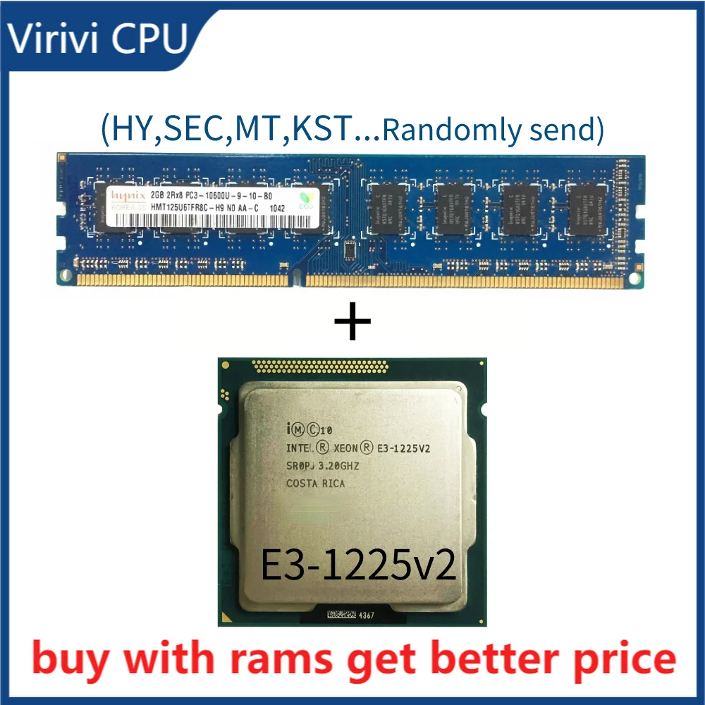 DDR3 2G 1333Mhz with E3-1225V2 CPU Processor 3.20GHz 8M Cache LGA 1155 E3-1225V2 CPU
DDR3 2G 1333Mhz with E3-1225V2 CPU Processor 3.20GHz 8M Cache LGA 1155 E3-1225V2 CPU