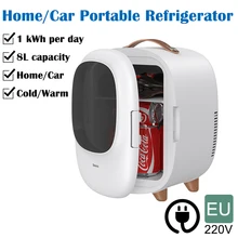 Small Refrigerator Mini Fridge Home Car Dual-use cosmetics Single dormitory micro 8L Large capacity refrigeration Baseus