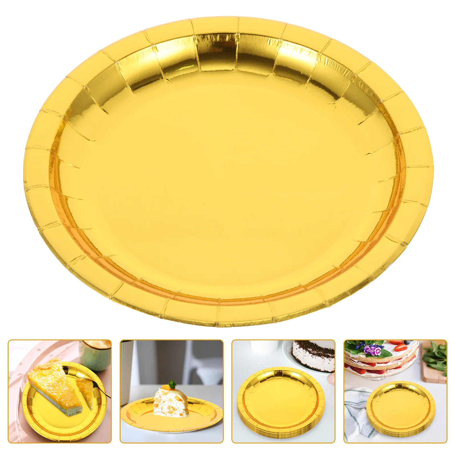 30 Pcs Foil Stamping Cake Pan Disposable Paper Plates Household Dessert Snack Convenient Dish Supply Multi-function Party Bride
30 Pcs Foil Stamping Cake Pan Disposable Paper Plates Household Dessert Snack Convenient Dish Supply Multi-function Party Bride