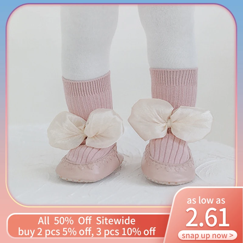 Big Bow Princess Baby Socks Shoes Solid Color Cotton Toddler Soft Soled Lovely Infant Floor Sneaker Newborn Girl First Walkers
Big Bow Princess Baby Socks Shoes Solid Color Cotton Toddler Soft Soled Lovely Infant Floor Sneaker Newborn Girl First Walkers