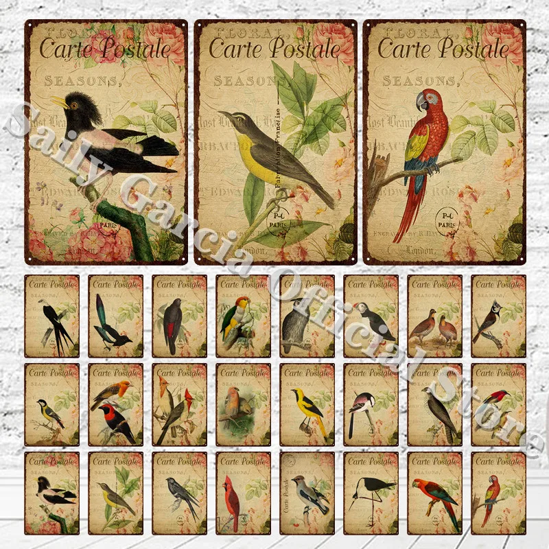 Vintage Post Stamped Metal Tin Poster Parrot Bird Animal Tin Sign Kids Room Decor Metal Plates Pub Bar Sign Man Cave Tin Plaques
Vintage Post Stamped Metal Tin Poster Parrot Bird Animal Tin Sign Kids Room Decor Metal Plates Pub Bar Sign Man Cave Tin Plaques