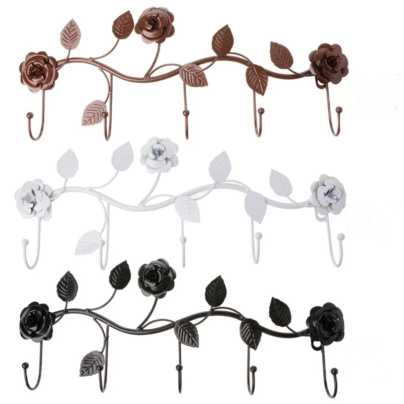 Vintage Rose Leaves Iron Hook Coat Hat Bag Hanger Wall Bathroom Decorative Hook Rose Design Storage Shelf
Vintage Rose Leaves Iron Hook Coat Hat Bag Hanger Wall Bathroom Decorative Hook Rose Design Storage Shelf