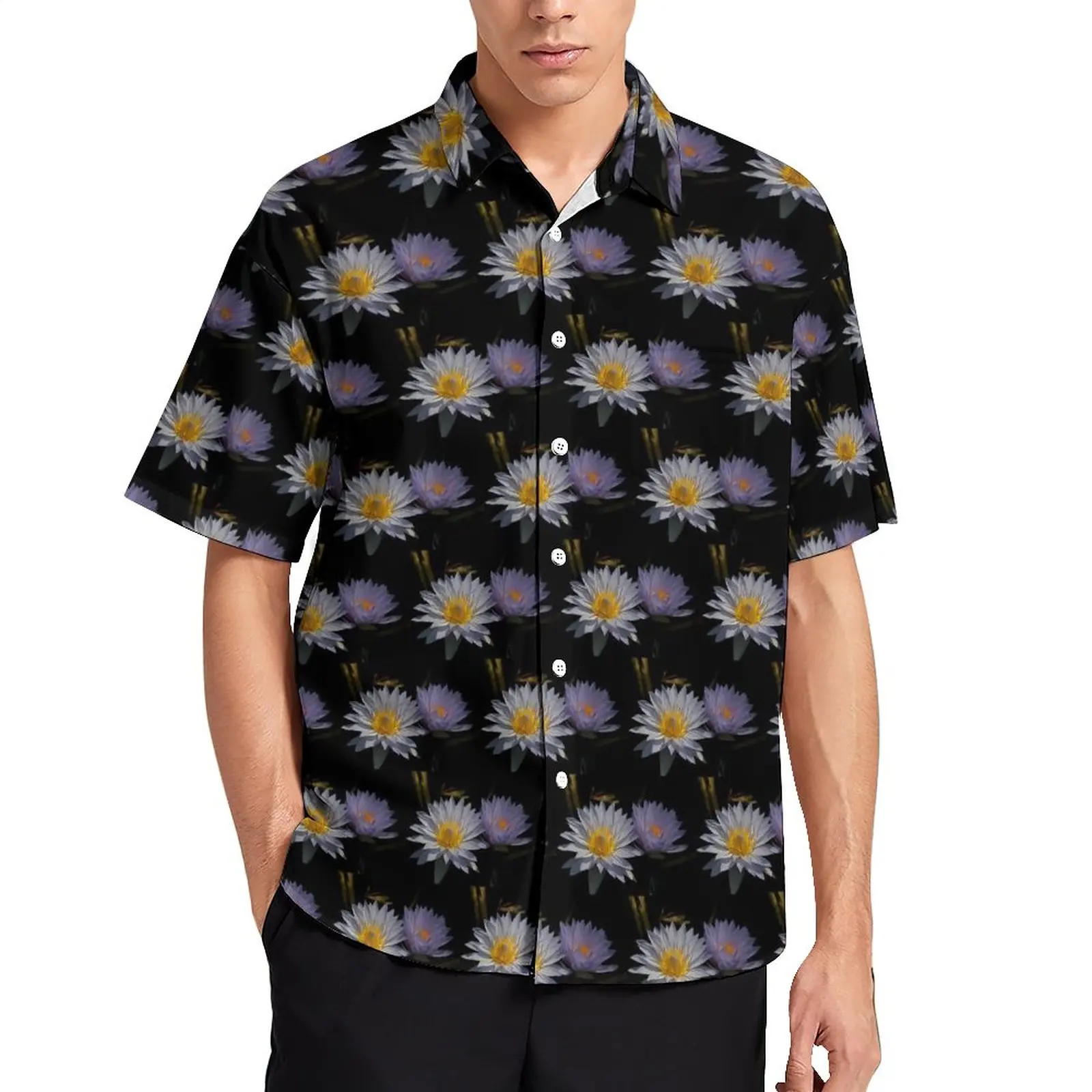Water Lily Beach Shirt Men White and Purple Lotus Casual Shirts Hawaiian Short Sleeve Graphic Vintage Oversized Blouses Gift
Water Lily Beach Shirt Men White and Purple Lotus Casual Shirts Hawaiian Short Sleeve Graphic Vintage Oversized Blouses Gift