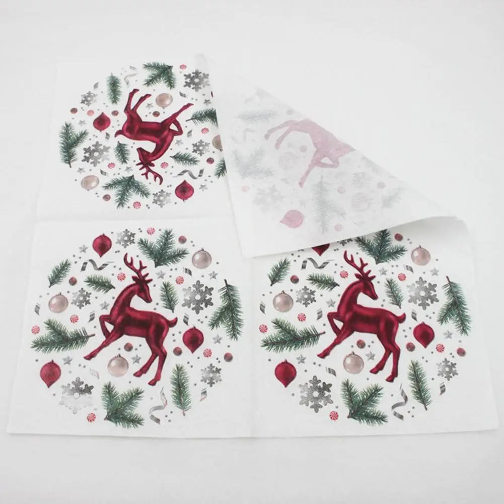 Modern Paper Napkins Soft Flexible Christmas Party Reindeer Party Napkins Comfortable Lunch Napkins for Festival
Modern Paper Napkins Soft Flexible Christmas Party Reindeer Party Napkins Comfortable Lunch Napkins for Festival