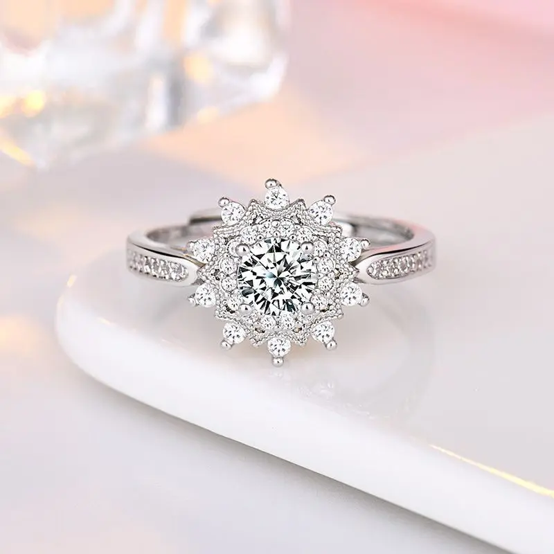 Snowflake Adjustable Ring Cubic Zirconia Womens Girl Jewellery Love Wedding Ring Anniversary Gift 
Snowflake Adjustable Ring Cubic Zirconia Womens Girl Jewellery Love Wedding Ring Anniversary Gift