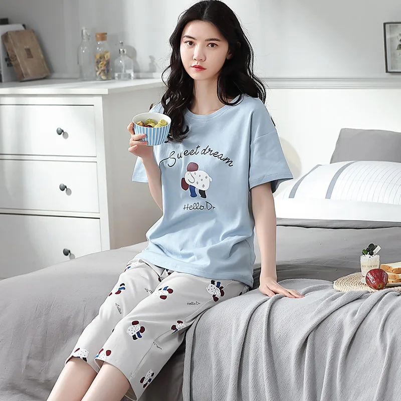 Summer new women's cotton pajamas set short-sleeved shorts thin loungewear loose plus size two-piece plus size
Summer new women's cotton pajamas set short-sleeved shorts thin loungewear loose plus size two-piece plus size