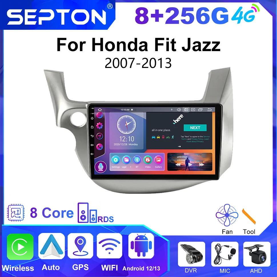 Автомобильный радиоплеер SEPTON для Honda Fit Jazz 2007-2013 навигация стерео GPS мультимедиа