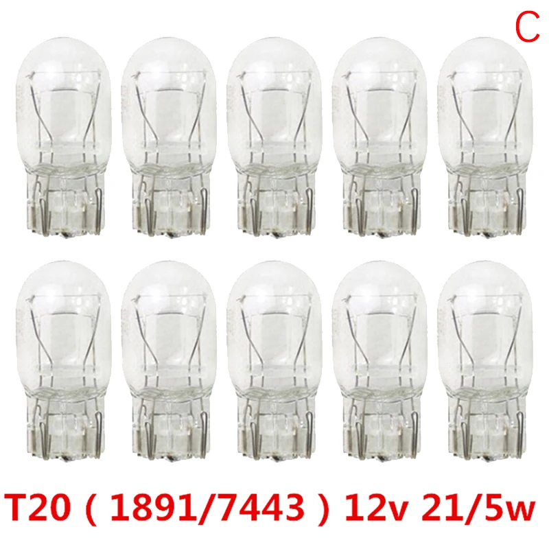 10 шт., галогенные лампы T20 W21/5 Вт для стоп-сигнала
10 шт., галогенные лампы T20 W21/5 Вт для стоп-сигнала