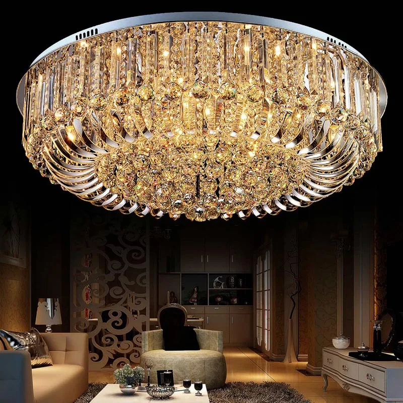 Modern luxury LED crystal ceiling lamp, living room household crystal luxury modern lamps, chrome lamps, crystal round lighting
Modern luxury LED crystal ceiling lamp, living room household crystal luxury modern lamps, chrome lamps, crystal round lighting