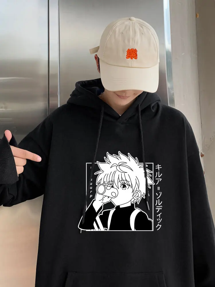 Японские забавные толстовки Killua с аниме, зима 2021, свитшоты Hunter X Hunter, уличная одежда в стиле Харадзюку большого размера, пуловер из хлопка
Японские забавные толстовки Killua с аниме, зима 2021, свитшоты Hunter X Hunter, уличная одежда в стиле Харадзюку большого размера, пуловер из хлопка