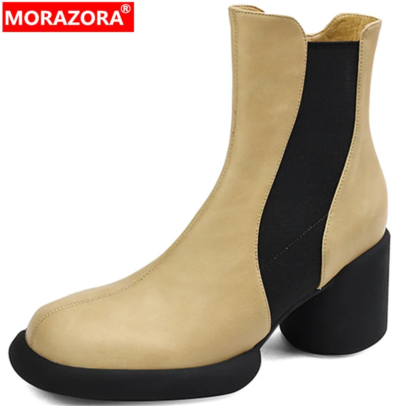 MORAZORA 2022 New Genuine Leather Mixed Colors Women Boots Zipper Ankle Platform Boots Round High Heels Shoes
MORAZORA 2022 New Genuine Leather Mixed Colors Women Boots Zipper Ankle Platform Boots Round High Heels Shoes
