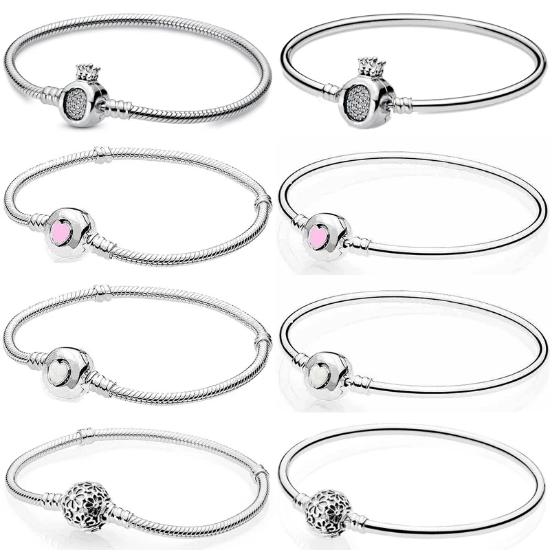 Original Wonderful Love Heart Crown O Daisy Clasp Snake Chain Bracelet Bangle Fit Europe 925 Sterling Silver Charm DIY Jewelry
Original Wonderful Love Heart Crown O Daisy Clasp Snake Chain Bracelet Bangle Fit Europe 925 Sterling Silver Charm DIY Jewelry