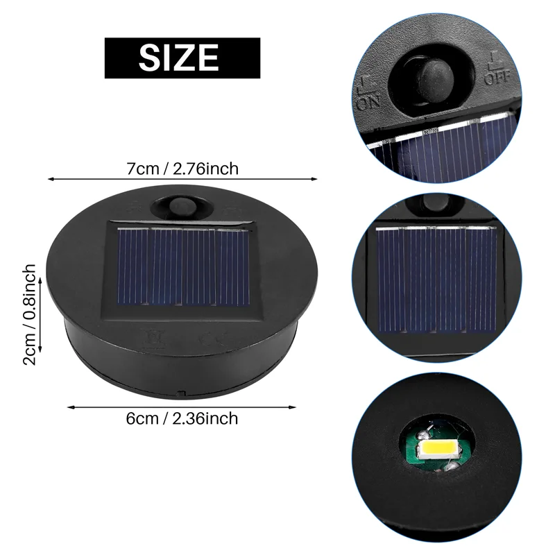 4 Pieces Replacement Solar Light Tops Outdoor Hanging Lantern Light Solar Light Parts Round Solar Lights Waterproof
4 Pieces Replacement Solar Light Tops Outdoor Hanging Lantern Light Solar Light Parts Round Solar Lights Waterproof