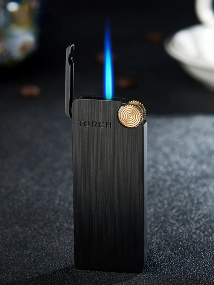 New ultra-thin open-cover grinding wheel windproof inflatable lighter blue flame inflatable igniter gift
New ultra-thin open-cover grinding wheel windproof inflatable lighter blue flame inflatable igniter gift