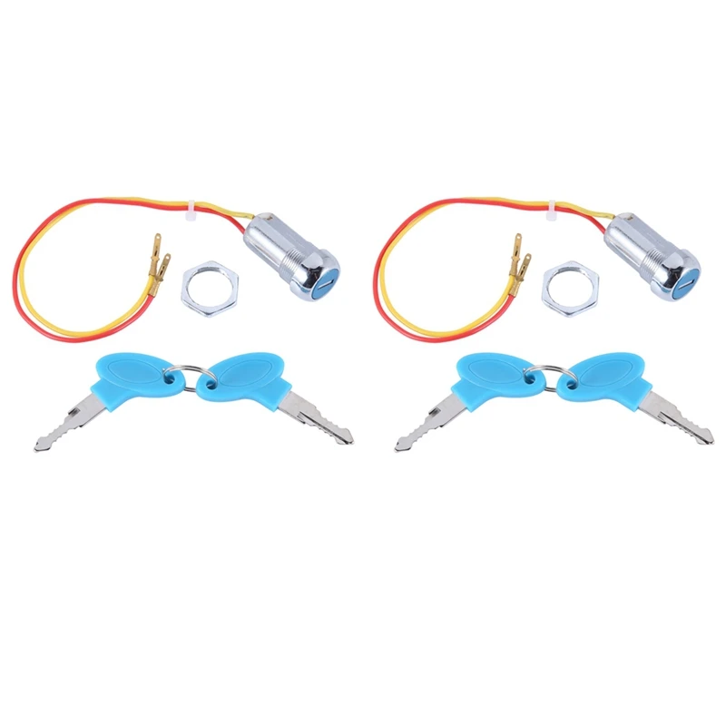 2X Universal Starting Switch Key Lock Wires Ignition Power Keys Switch For Electric Bike Scooters E-Bike
2X Universal Starting Switch Key Lock Wires Ignition Power Keys Switch For Electric Bike Scooters E-Bike
