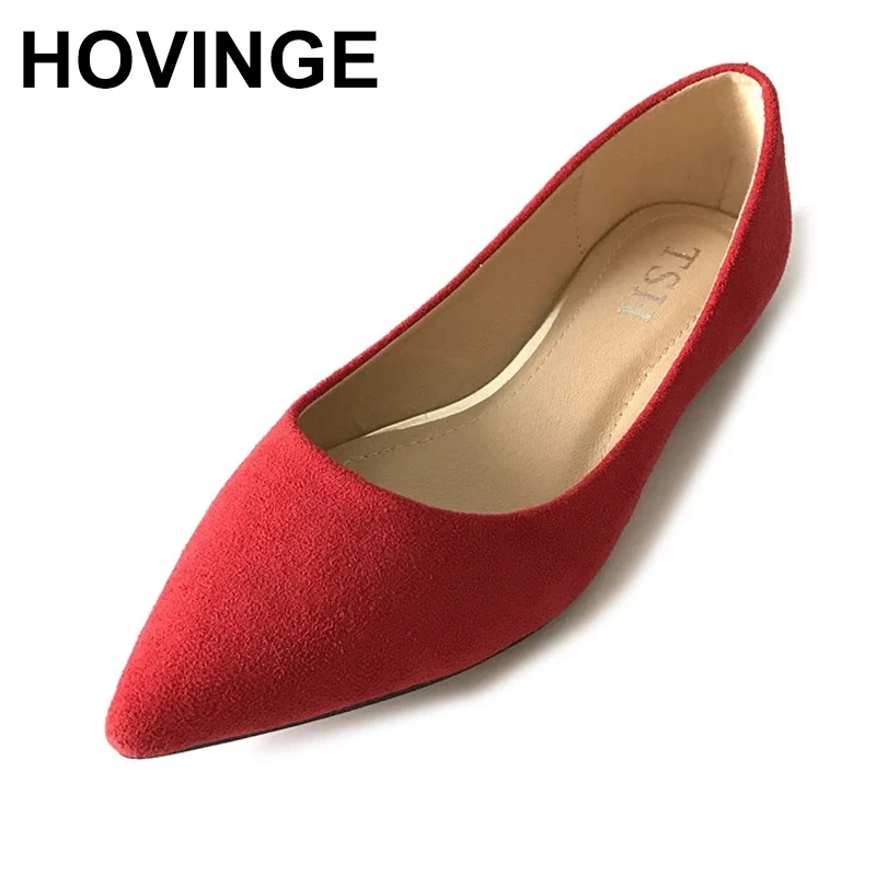 

HOVINGEWomen Flats Red Pointed Toe Shallow Mouth Slip on Moccasins Comfortable Casual Flat Heel Shoes Solid Color Army Green