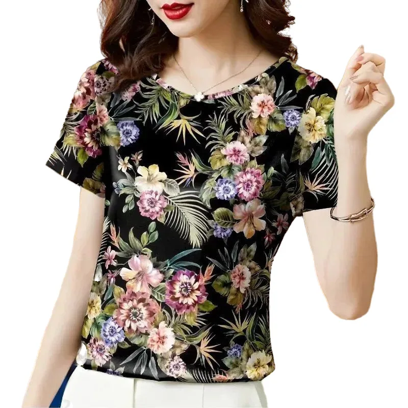 4XL Women Spring Summer Blouses Shirts Lady Fashion Casual Short Sleeve O-Neck Collar Flower Printing Blusas Tops TT2534
4XL Women Spring Summer Blouses Shirts Lady Fashion Casual Short Sleeve O-Neck Collar Flower Printing Blusas Tops TT2534
