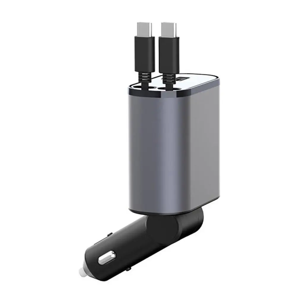 120W 4 IN 1 Retractable Car Charger USB Type C Cable For IPhone Samsung Fast Charge Cord Cigarette Lighter Adapter
120W 4 IN 1 Retractable Car Charger USB Type C Cable For IPhone Samsung Fast Charge Cord Cigarette Lighter Adapter