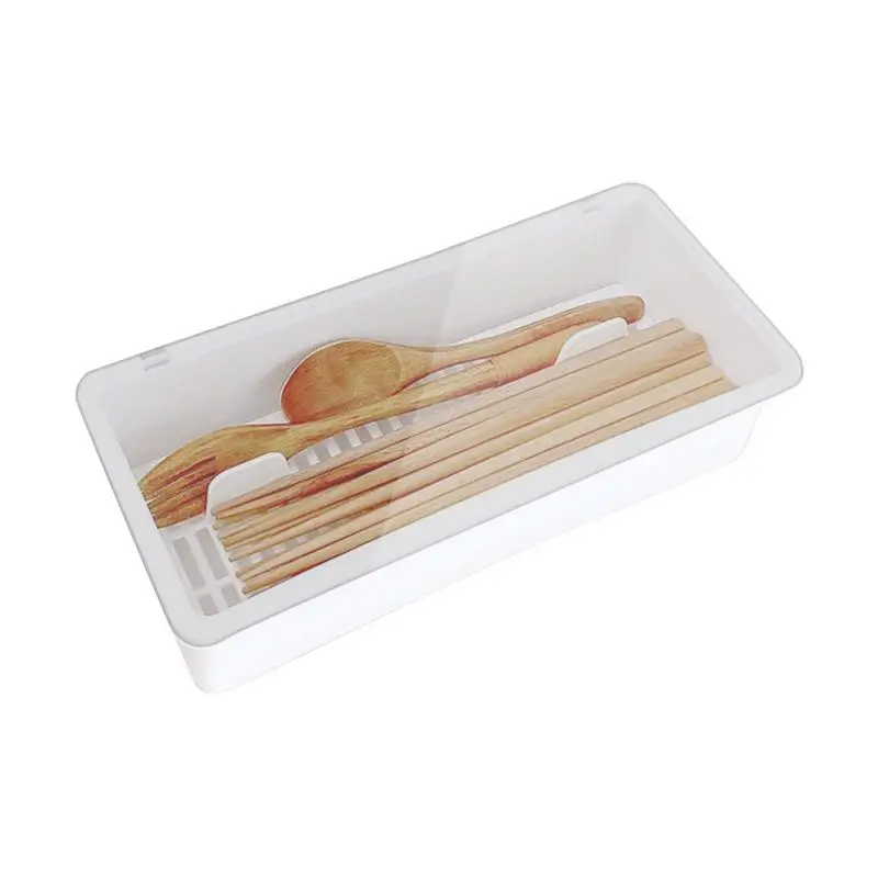 Cutlery Organizer With Lid Multi-functional Kitchen Utensils Organizer Washable Chopsticks Tableware Box Plastic Spoons Holder
Cutlery Organizer With Lid Multi-functional Kitchen Utensils Organizer Washable Chopsticks Tableware Box Plastic Spoons Holder