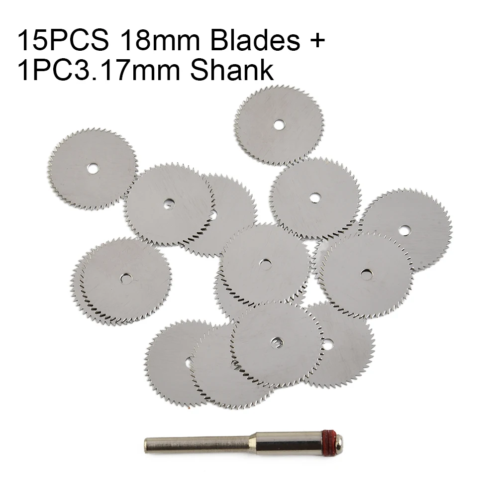15pcs 18mm Circular Saw Blades W Rod Kit Cutting Wheel Disc For Metal Wood Electric Grinders Drills Power Tool Accessories
15pcs 18mm Circular Saw Blades W Rod Kit Cutting Wheel Disc For Metal Wood Electric Grinders Drills Power Tool Accessories