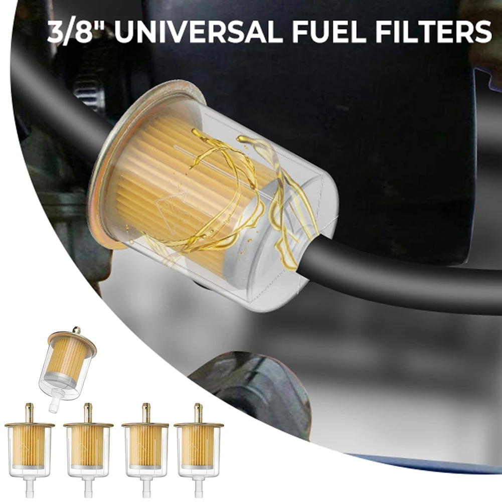 5 Pack 3/8" Universal Fuel Filters Industrial Tractors Cars Trucks Motorcycles gas powered engine Inline Gas Fuel Line
5 Pack 3/8" Universal Fuel Filters Industrial Tractors Cars Trucks Motorcycles gas powered engine Inline Gas Fuel Line