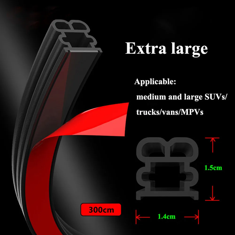 300/500/800CM Double Layer Car Rubber Seal Strip Edge-Protector Door Weatherstrip Sealing-Trim Good Waterproof Sound Insulation
300/500/800CM Double Layer Car Rubber Seal Strip Edge-Protector Door Weatherstrip Sealing-Trim Good Waterproof Sound Insulation
