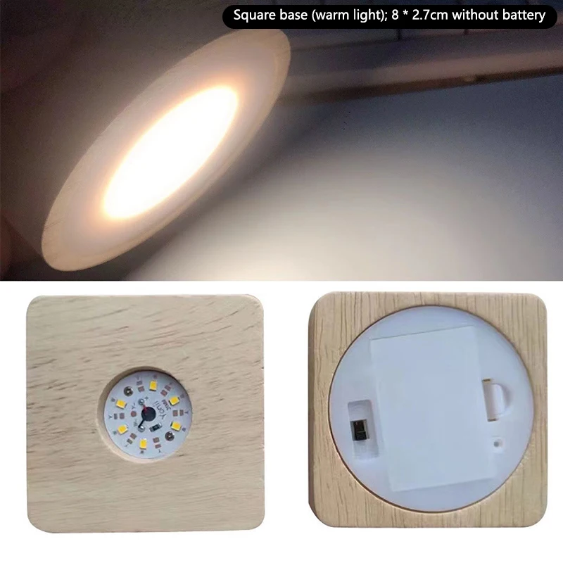 Деревянный светодиодный ночник на батарейках
Деревянный светодиодный ночник на батарейках