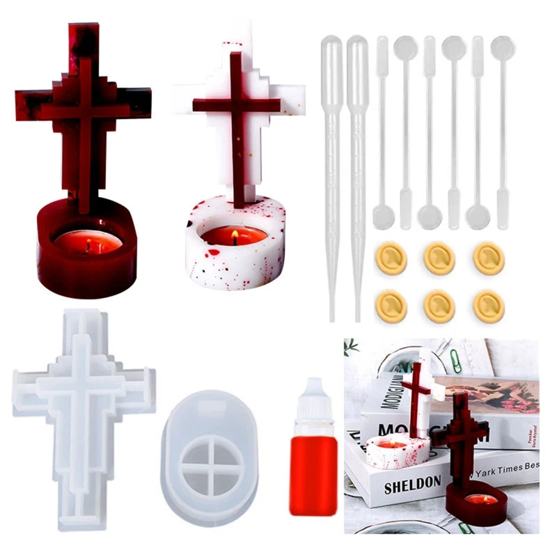 Cross Candlestick Silicone Mould DIY Handmade Candle Holder Concrete Cement Mold 124A
Cross Candlestick Silicone Mould DIY Handmade Candle Holder Concrete Cement Mold 124A