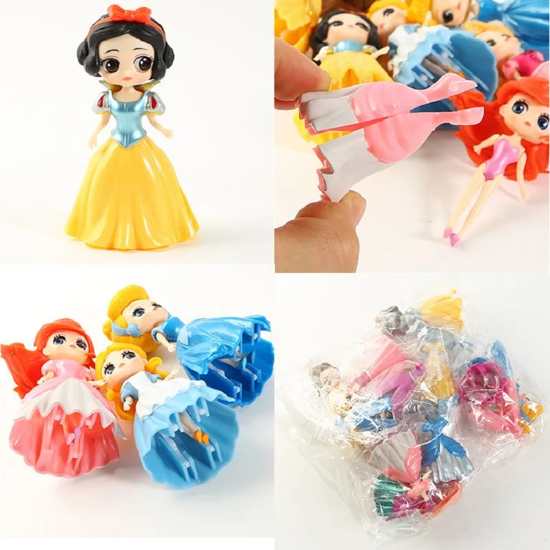 

Игрушки Принцессы Disney, куклы, замороженная Золушка, Ариэль, Алиса, волшебные Белоснежки, клипсы, платье, чофы, экшн-фигурки, подарок на день рождения