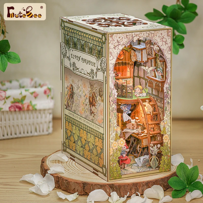 CUTEBEE Gifts Ideas Diy Crafts Book Nook Kit Wooden Doll House with Touch Light Elven Paradise Miniature Building Model Toys
CUTEBEE Gifts Ideas Diy Crafts Book Nook Kit Wooden Doll House with Touch Light Elven Paradise Miniature Building Model Toys